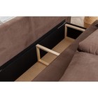 Диван-кровать «Токио», механизм еврокнижка, велюр, цвет коричневый - Фото 3