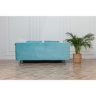 Диван - кровать раскладной «Токио», с ящиком для белья, механизм еврокнижка, спальное место 1350×1870 мм, велюр, цвет бирюзовый - Фото 12