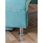 Диван - кровать раскладной «Токио», с ящиком для белья, механизм еврокнижка, спальное место 1350×1870 мм, велюр, цвет бирюзовый - Фото 13