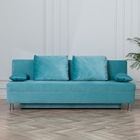 Диван - кровать раскладной «Токио», с ящиком для белья, механизм еврокнижка, спальное место 1350×1870 мм, велюр, цвет бирюзовый - Фото 8