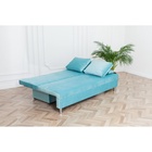 Диван - кровать раскладной «Токио», с ящиком для белья, механизм еврокнижка, спальное место 1350×1870 мм, велюр, цвет бирюзовый - Фото 9