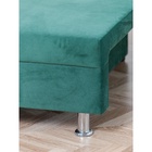 Диван - кровать раскладной «Токио», с ящиком для белья, механизм еврокнижка, спальное место 1350×1870 мм, велюр, цвет зелёный - Фото 13