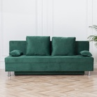 Диван - кровать раскладной «Токио», с ящиком для белья, механизм еврокнижка, спальное место 1350×1870 мм, велюр, цвет зелёный - Фото 8