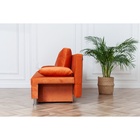 Диван - кровать раскладной «Токио», с ящиком для белья, механизм еврокнижка, спальное место 1350×1870 мм, велюр, цвет оранжевый - Фото 11