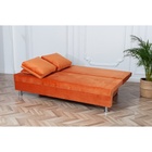 Диван - кровать раскладной «Токио», с ящиком для белья, механизм еврокнижка, спальное место 1350×1870 мм, велюр, цвет оранжевый - Фото 9