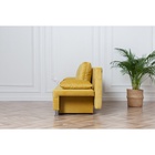 Диван - кровать раскладной «Токио», с ящиком для белья, механизм еврокнижка, спальное место 1350×1870 мм, велюр, цвет горчичный - Фото 7