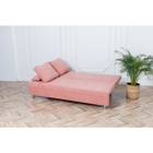 Диван - кровать раскладной «Токио», с ящиком для белья, механизм еврокнижка, спальное место 1350×1870 мм, велюр, цвет пыльная роза - Фото 9