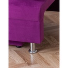 Диван - кровать раскладной «Токио», с ящиком для белья, механизм еврокнижка, спальное место 1350×1870 мм, велюр, цвет фиолетовый - Фото 13