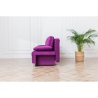 Диван - кровать раскладной «Токио», с ящиком для белья, механизм еврокнижка, спальное место 1350×1870 мм, велюр, цвет фиолетовый - Фото 7