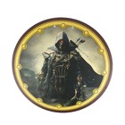 Деревянный круглый щит «Воин в маске» - Фото 3