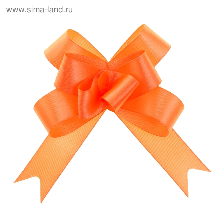 Бант-бабочка № 1,8 атласный, цвет оранжевый - Фото 1