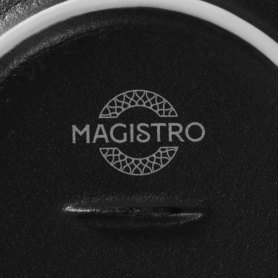 Тарелка для пасты Magistro Line, 250 мл, d=21.2 см, фарфор, чёрная