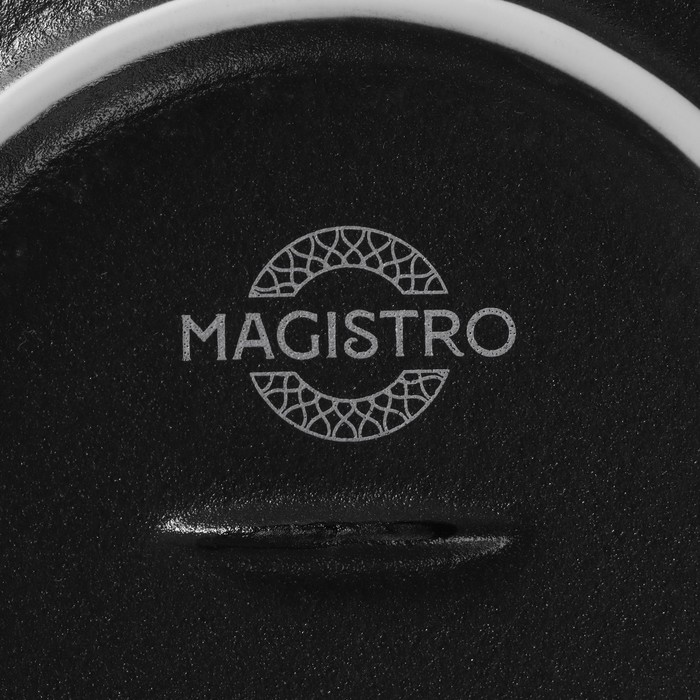Тарелка фарфоровая для пасты Magistro Line, 250 мл, d=21,2 см, цвет чёрный - фото 1926797587