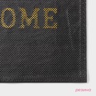 Коврик придверный грязезащитный Доляна "Welcome. Точки", 38х58 см, цвет черный - Фото 2