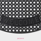 Коврик придверный ячеистый Доляна «Добро пожаловать», 43×73 см, цвет чёрный - Фото 2