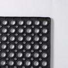 Коврик придверный ячеистый Доляна «Добро пожаловать», 43×73 см, цвет чёрный - Фото 5
