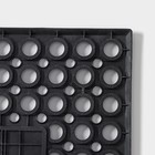 Коврик придверный ячеистый Доляна, 39,5×59 см, цвет чёрный - Фото 4