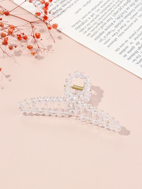 Крабик для волос «Хелен», петля, 11 см, прозрачный (комплект 12 шт)