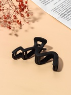 Краб для волос "Волна матовый" 10 см, чёрный (12 шт) - фото 809119622