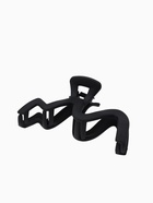 Краб для волос "Волна матовый" 10 см, чёрный (12 шт) - фото 809119623