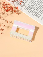 Крабик для волос «Лунара», прямой широкий, 7.5 см, белый 9709358