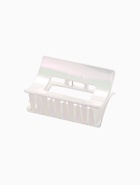 Крабик для волос «Лунара», прямой широкий, 7.5 см, белый 9709358