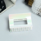 Крабик для волос «Лунара», прямой широкий, 7.5 см, белый 9709358