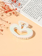 Крабик для волос «Лунара», сердце, 8 см, белый 9709360