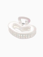 Крабик для волос «Лунара», сердце, 8 см, белый 9709360