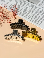 Крабик для волос «Глянец люкс», прямой полосы рельеф, 9.5 см, МИКС (комплект 12 шт) - фото 52397728