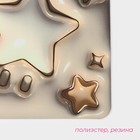 Коврик для дома Доляна «Звезды 3D», 38×58 см, цвет бежевый - фото 9510222