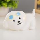 Ночник "Крутая собачка" LED от батареек белый 11,4х6,9 см RISALUX - фото 10958647