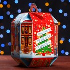 Подарочная коробка  "Новогодние окошки" , Фонарик 13 х13 х17  см - фото 320060917