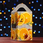 Подарочная новогодняя коробка «Апельсинки», для сладких подарков, 10×10×18 см - Фото 2