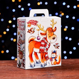 Подарочная коробка "Угощение к чаю" , Презент 15,5 х 7 х 19 см. (комплект 5 шт)