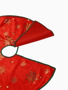 Коврик под ёлку «Уютная сказка» снежинка, d=74 см, красный - Фото 4