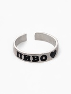 Кольцо с надписью «Пиво», цвет серебро, безразмерное - Фото 3