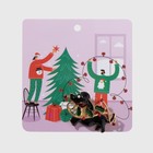 Брошь "Собачка" с листьями, цветная в золоте - фото 24353808