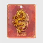 Брошь «Дракон» хищник, цвет золото - Фото 1