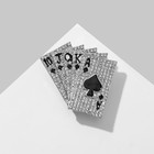 Брошь «Карты» игральные, цвет чёрно-белый в серебре - фото 7399858