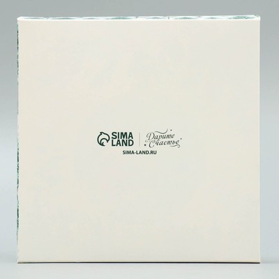 Коробка для кондитерских изделий с PVC крышкой «Зима», 15×15×3 см