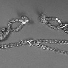 Набор 2 предмета: серьги, колье «Элегия» миндаль, цвет белый в серебре, 40 см - Фото 2
