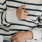 Кольцо мужское «Перстень» линии, цвет чёрный в серебре, 18 размер - фото 23904029