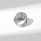 Кольцо мужское «Перстень» линии, цвет чёрный в серебре, 22 размер - фото 7391843