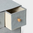 Короб для мелочей LaDо́m «Франческа», 3 выдвижных ящика, 30×20×28 см, серо-голубой - Фото 3