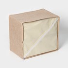 Короб LaDо́m «Франческа», 3 выдвижных ящика, 30×20×28 см, цвет бежевый - Фото 5