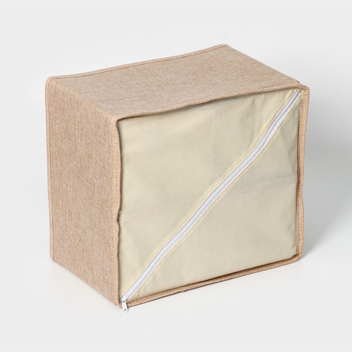 Короб LaDо́m «Франческа», 3 выдвижных ящика, 30×20×28 см, цвет бежевый