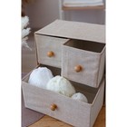 Короб для мелочей LaDо́m «Франческа», 3 выдвижных ящика, 30×20×28 см, бежевый - Фото 9