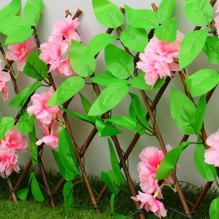 Ограждение декоративное, 110 × 40 см, «Розовые цветы», Greengo
