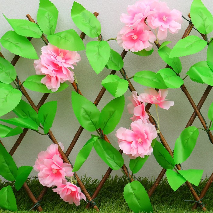 Ограждение декоративное, 110 × 40 см, «Розовые цветы», Greengo - фото 1897564331